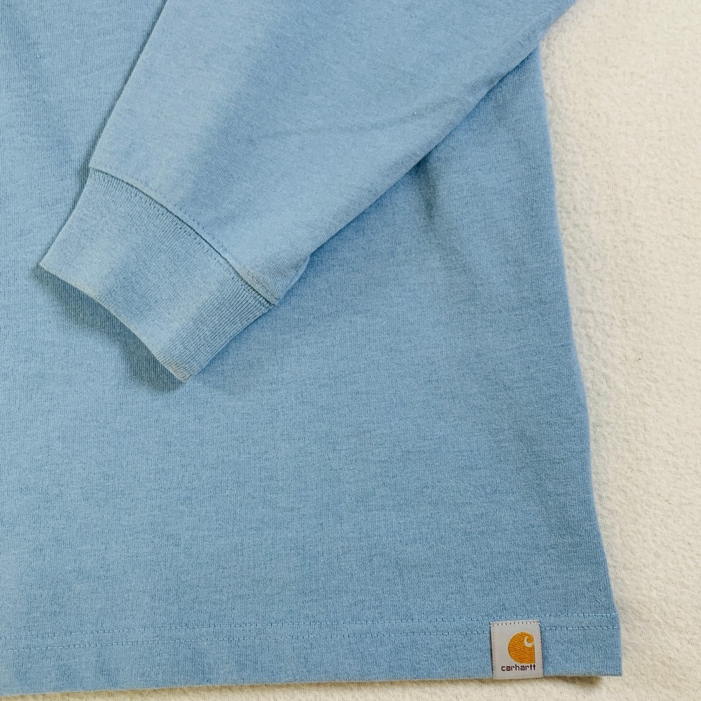 NWT Carhartt C Graphic T-Shirt Mens Relaxed Fit Heavyweight Long Sleeve 2XL Blue - Picture 5 of 11